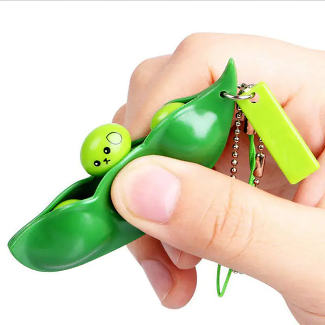 Edamame Stress Buster Keychain Toy