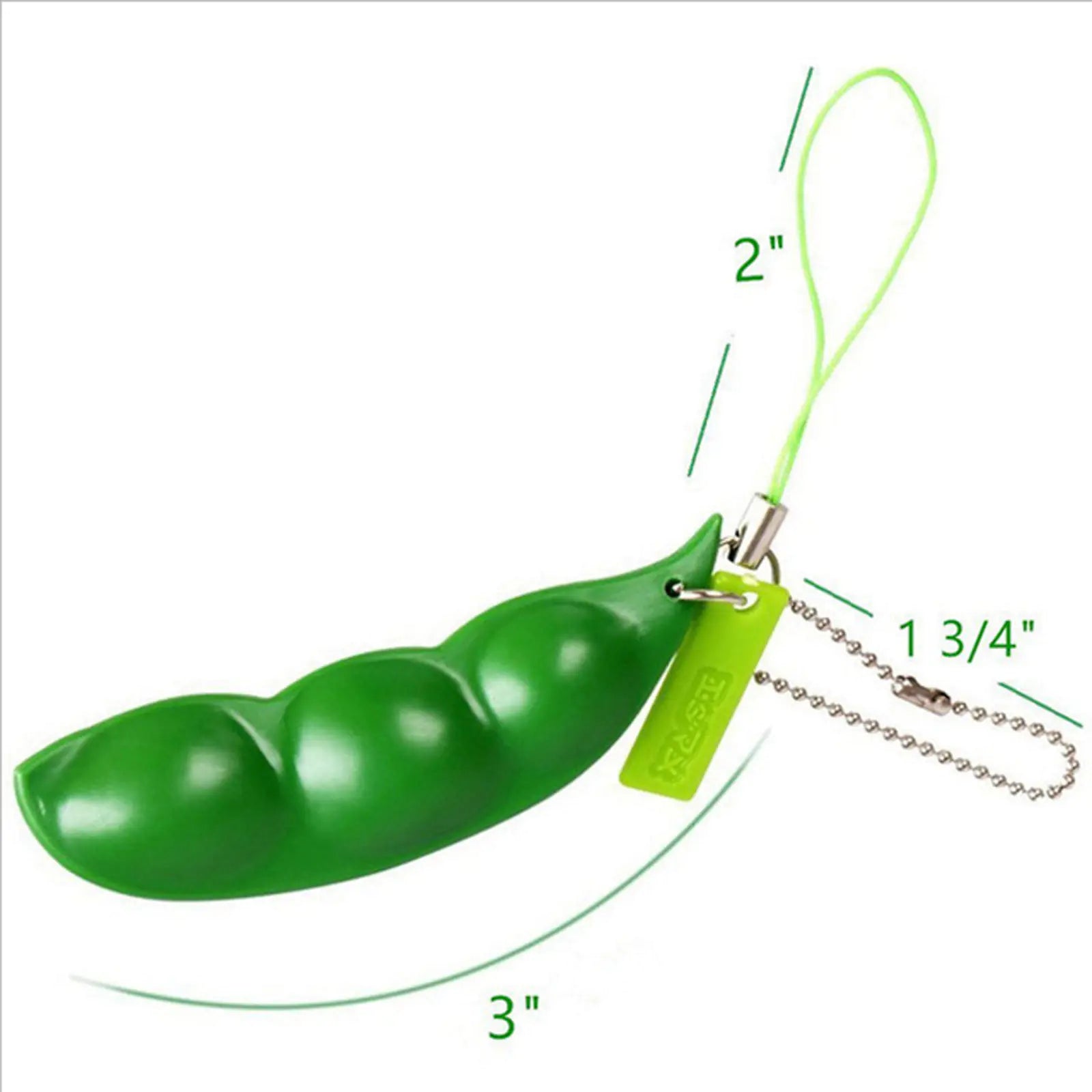 Edamame Stress Buster Keychain Toy