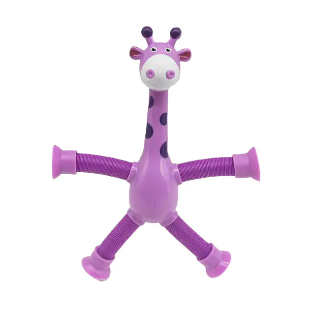 Suction Cup Pop Tubes Giraffe Fidget Stress Relief Toy